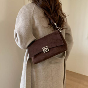 Home vintage suede niche design mini square bag