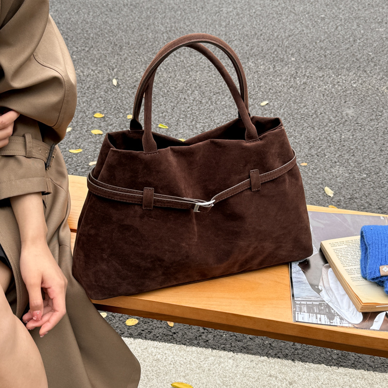 fashionable versatile vintage suede tote bag fashionable versatile vintage suede tote bag
