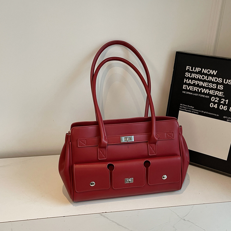 vintage large capacity multi pocket ladies' handbag vintage large capacity multi pocket ladies' handbag