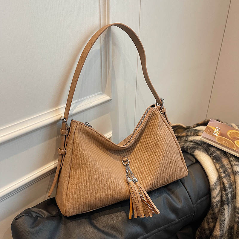 high quality textured striped versatile handbag & crossbody bag high quality textured striped versatile handbag & crossbody bag